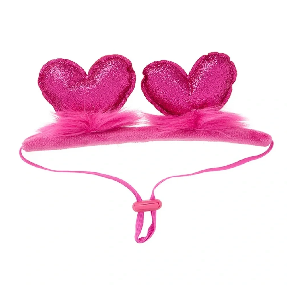 NWT Whisker City Dog / Cat Heart Valentines Headband OSFA